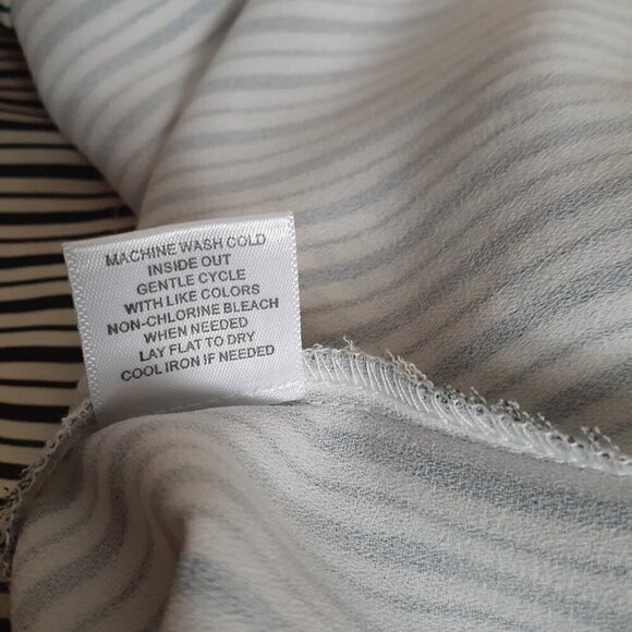 Thieves Like Us Nordstrom Women's XS Black Cream Pinstripe Halter Top - Picture 9 of 12